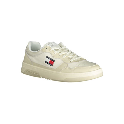Beige Polyethylene Men Sneaker-Tommy Hilfiger-LabelTerrace.com