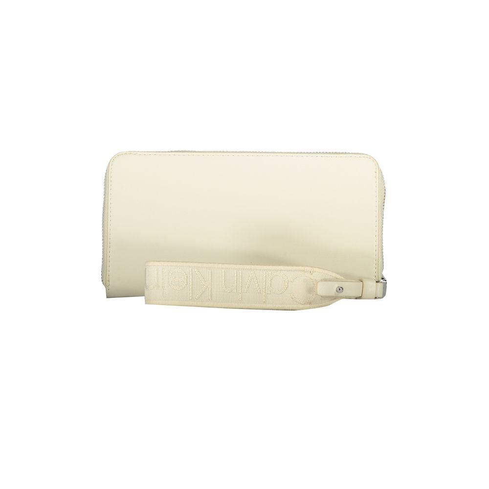 Beige Polyethylene Wallet-Calvin Klein-LabelTerrace.com