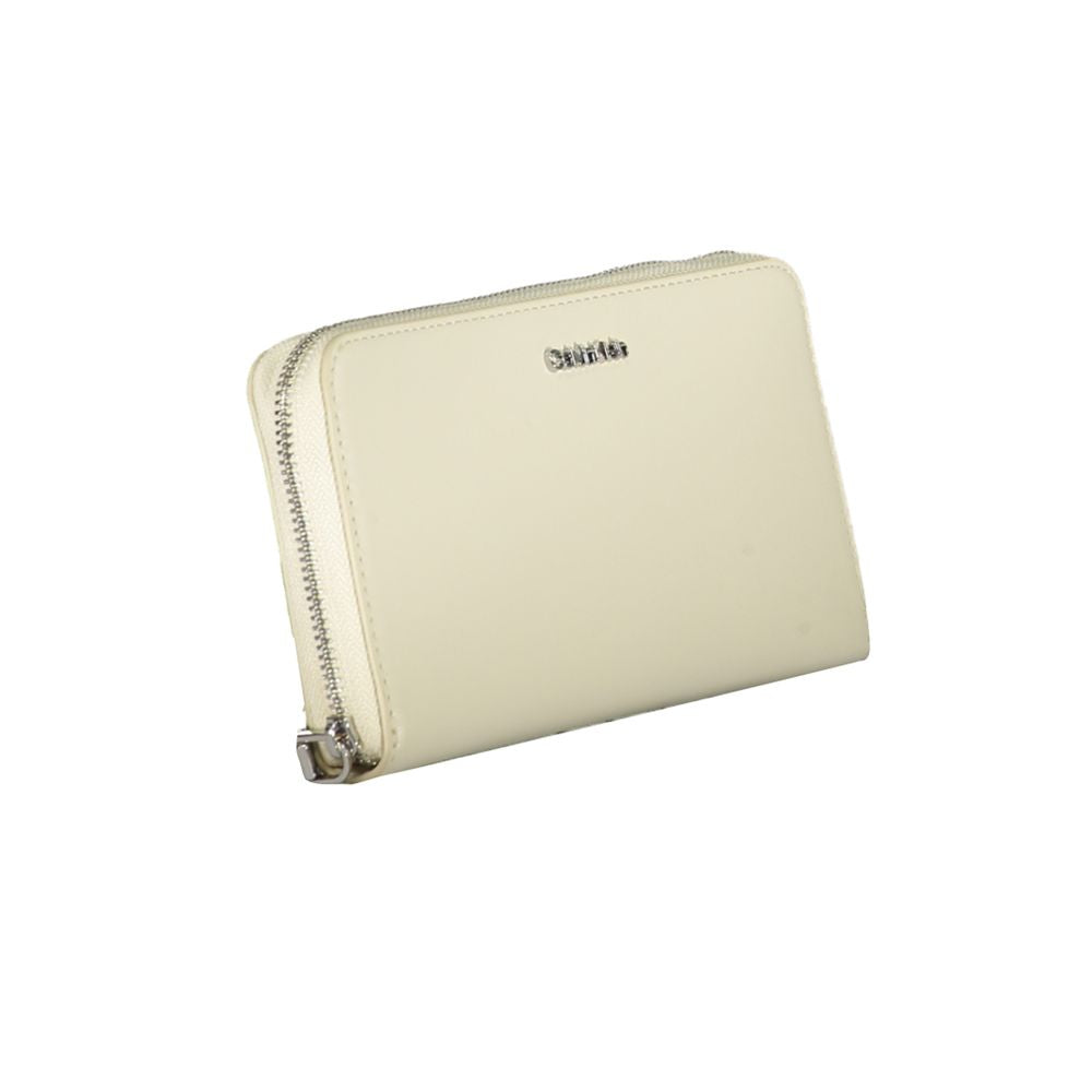 Beige Polyethylene Wallet-Calvin Klein-LabelTerrace.com