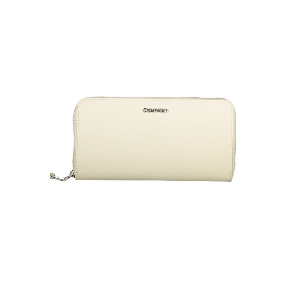 Beige Polyethylene Wallet-Calvin Klein-LabelTerrace.com