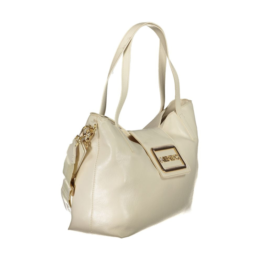 Beige Polyethylene Women Handbag-Mario Valentino-LabelTerrace.com