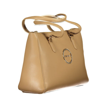 Beige Polyethylene Women Handbag-Mario Valentino-LabelTerrace.com