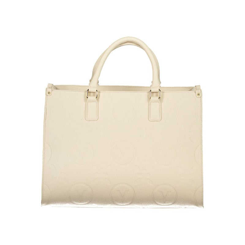 Beige Polyethylene Women Handbag