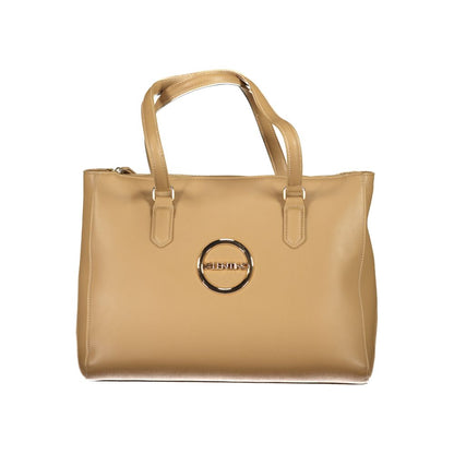 Beige Polyethylene Women Handbag-Mario Valentino-LabelTerrace.com