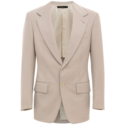 Beige Wool Blazer-Tom Ford-LabelTerrace.com