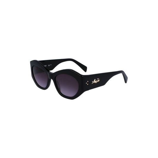 Black Acetate Women Sunglass-Liu Jo-LabelTerrace.com