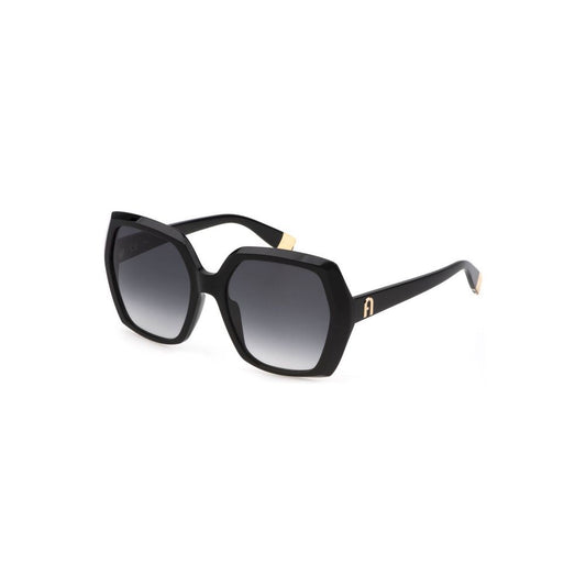 Black Acetate Women Sunglasses-Furla-LabelTerrace.com