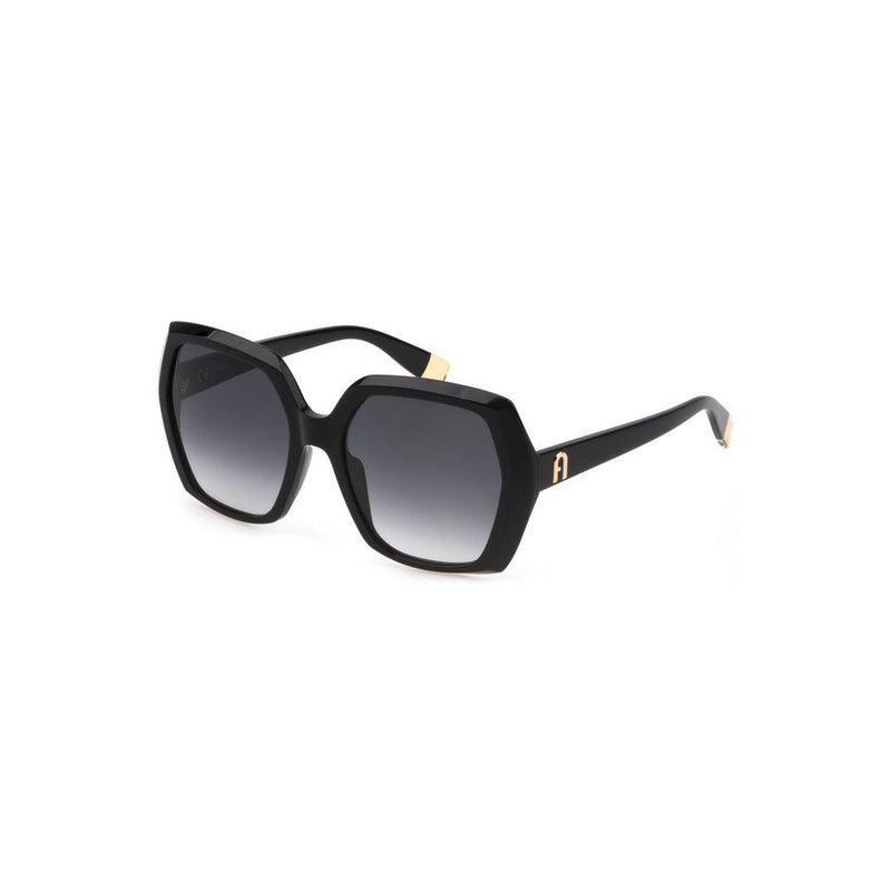 Black Acetate Women Sunglasses-Furla-LabelTerrace.com
