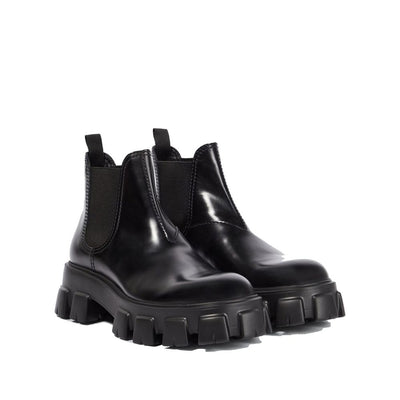 Monolith Leather Ankle Boots-Prada-LabelTerrace.com