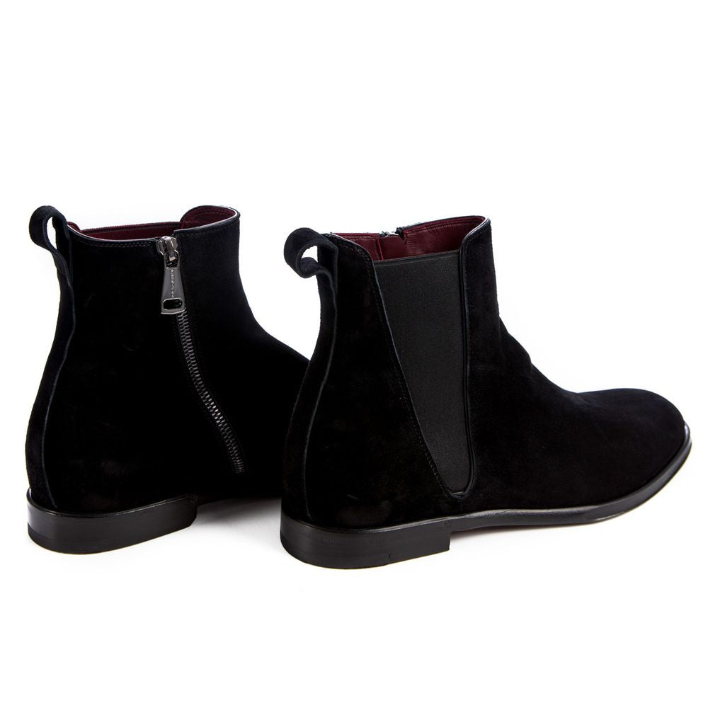 Black Calfskin Men Ankle Boot-Dolce & Gabbana-LabelTerrace.com