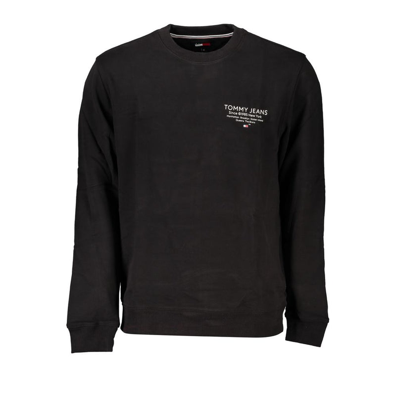 Black Cotton Men Sweater-Tommy Hilfiger-LabelTerrace.com