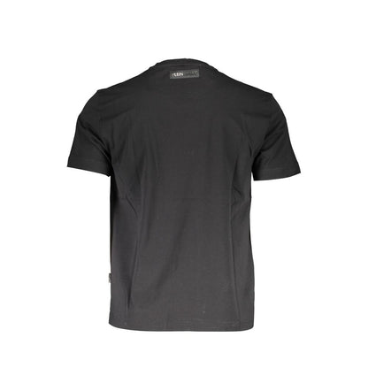 Black Cotton Men T-Shirt-Plein Sport-LabelTerrace.com