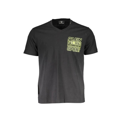 Black Cotton Men T-Shirt-Plein Sport-LabelTerrace.com