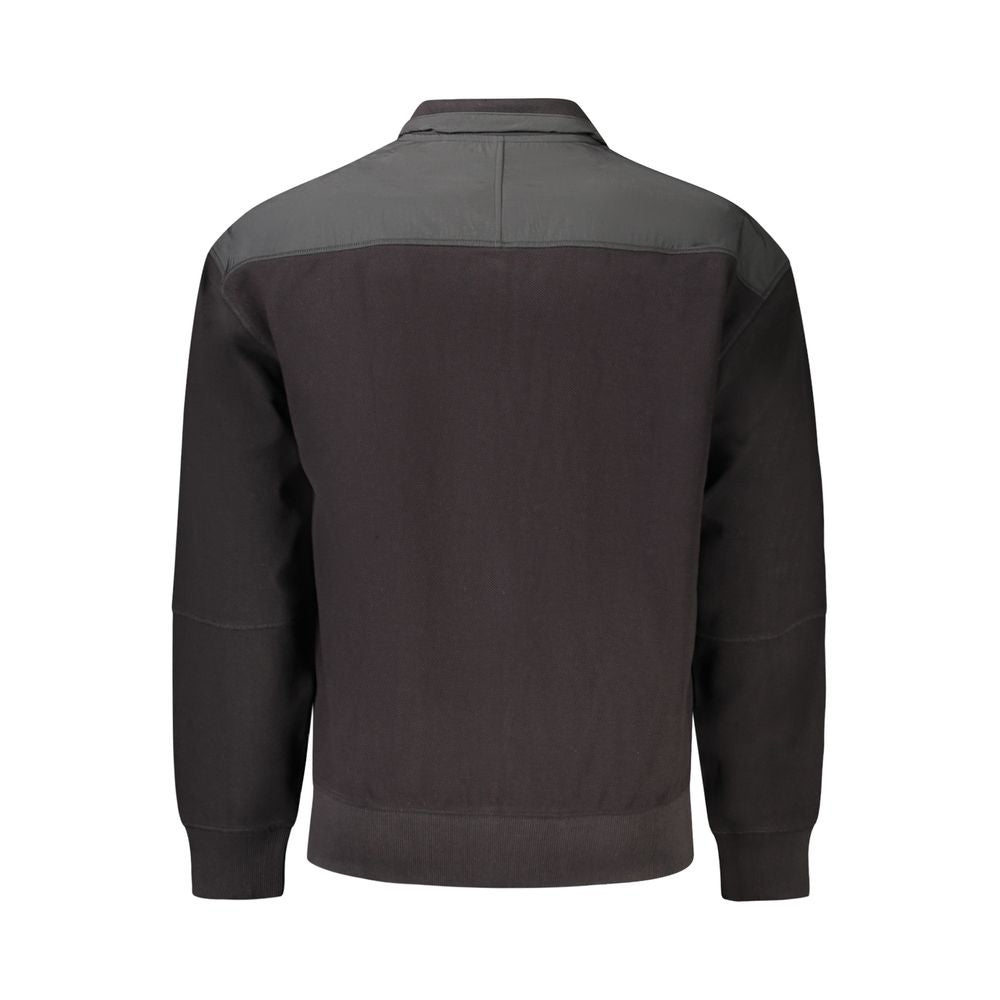 Black Cotton Men's Jacket-Hugo Boss-LabelTerrace.com