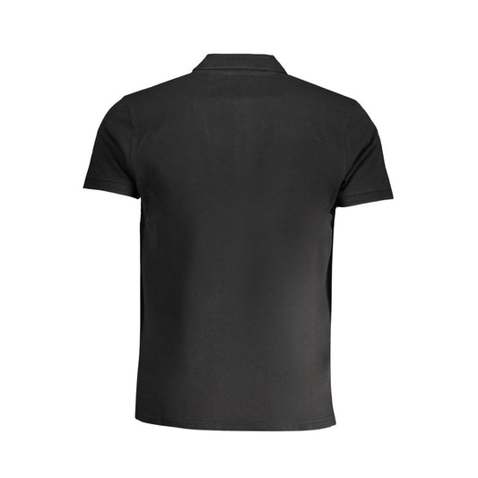 Black Cotton Polo Shirt-Cavalli Class-LabelTerrace.com