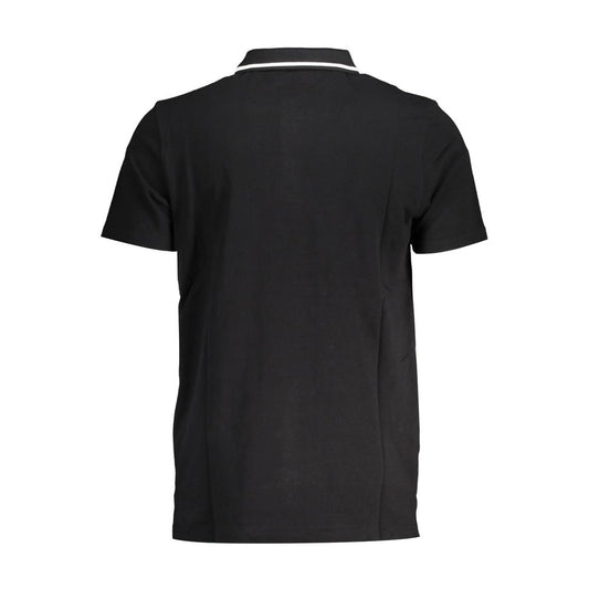 Black Cotton Polo Shirt-Fila-LabelTerrace.com