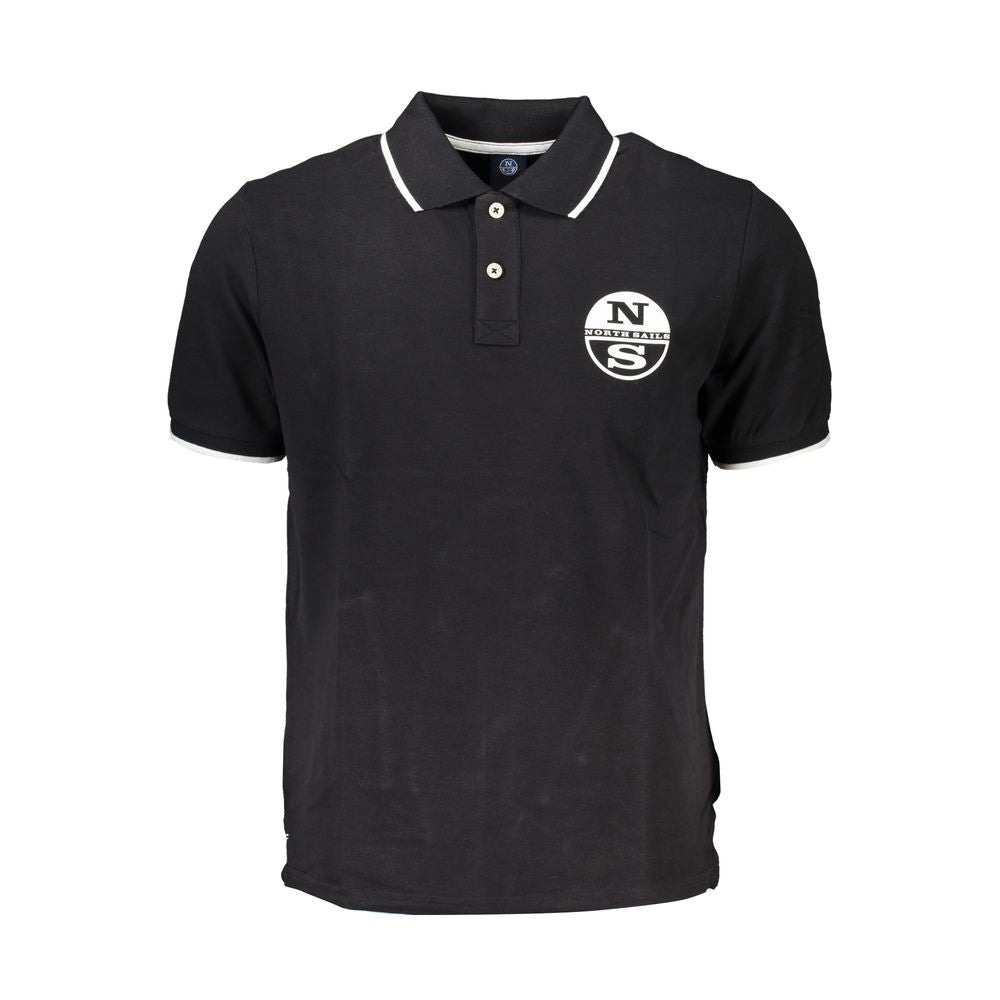 Black Cotton Polo Shirt-North Sails-LabelTerrace.com