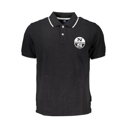 Black Cotton Polo Shirt-North Sails-LabelTerrace.com