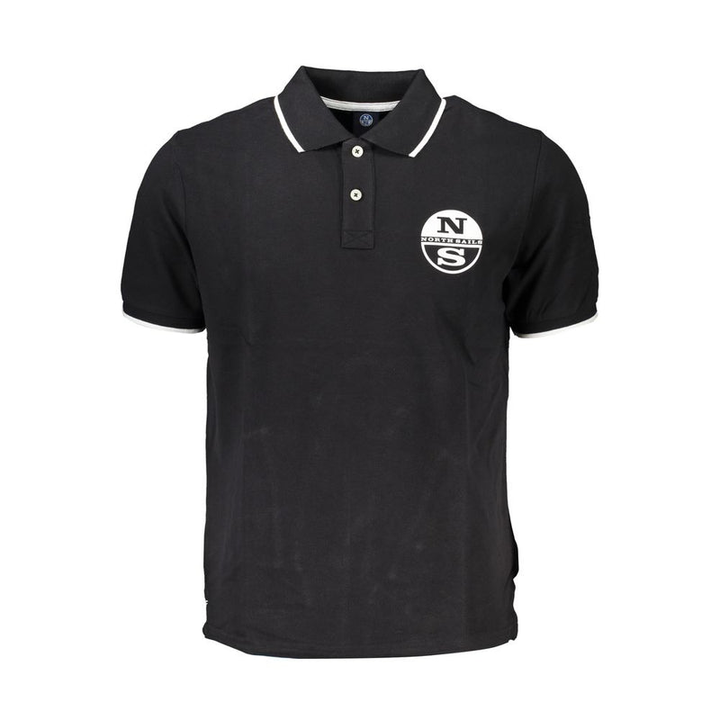 Black Cotton Polo Shirt-North Sails-LabelTerrace.com