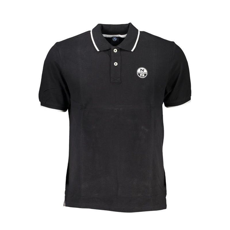 Black Cotton Polo Shirt-North Sails-LabelTerrace.com