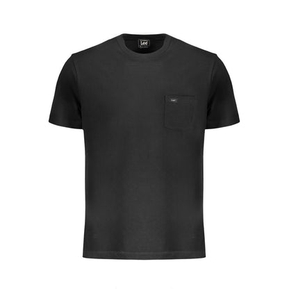 Black Cotton T-Shirt-Lee-LabelTerrace.com