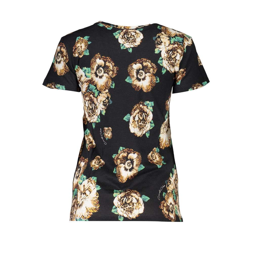 Black Cotton Women T-Shirt-Cavalli Class-LabelTerrace.com