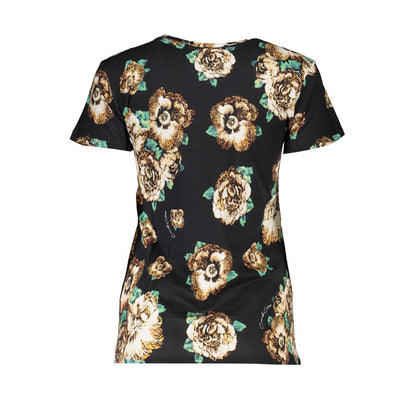 Black Cotton Women T-Shirt-Cavalli Class-LabelTerrace.com