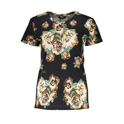 Black Cotton Women T-Shirt-Cavalli Class-LabelTerrace.com