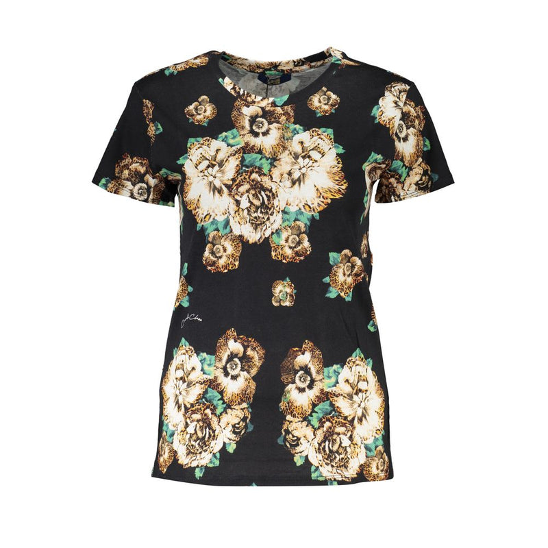 Black Cotton Women T-Shirt-Cavalli Class-LabelTerrace.com