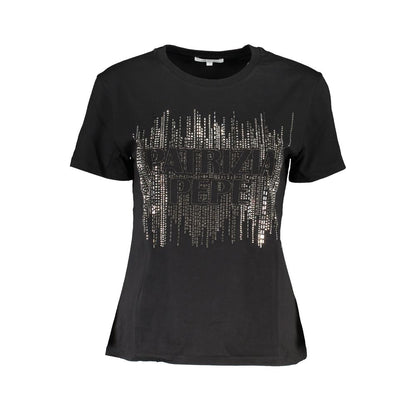 Black Cotton Women T-Shirt-Patrizia Pepe-LabelTerrace.com