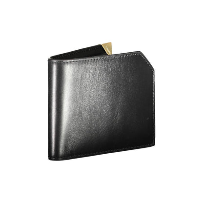 "Black Leather Men Wallet"-Calvin Klein-LabelTerrace.com