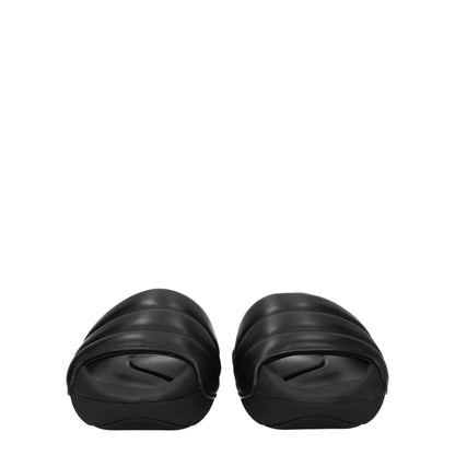 Black Leather Slippers-Balmain-LabelTerrace.com