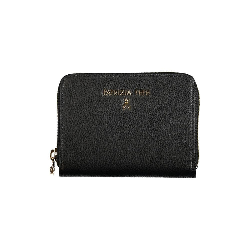 Black Leather Wallet-Patrizia Pepe-LabelTerrace.com