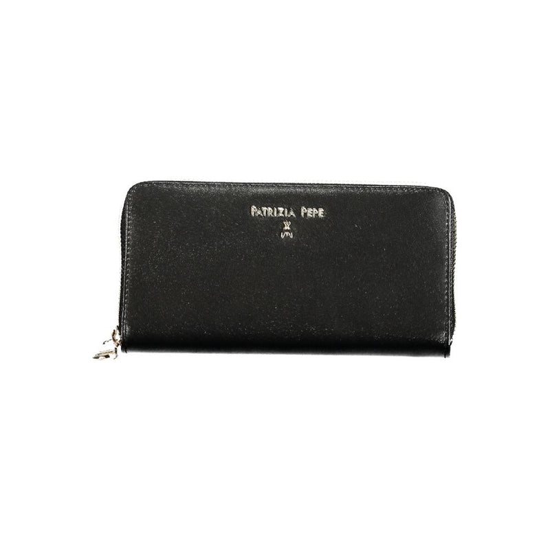 Black Leather Wallet-Patrizia Pepe-LabelTerrace.com