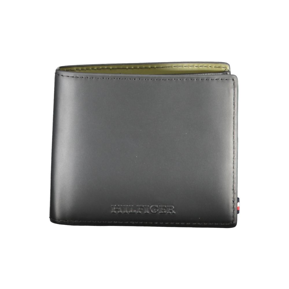 Black Leather Wallet-Tommy Hilfiger-LabelTerrace.com