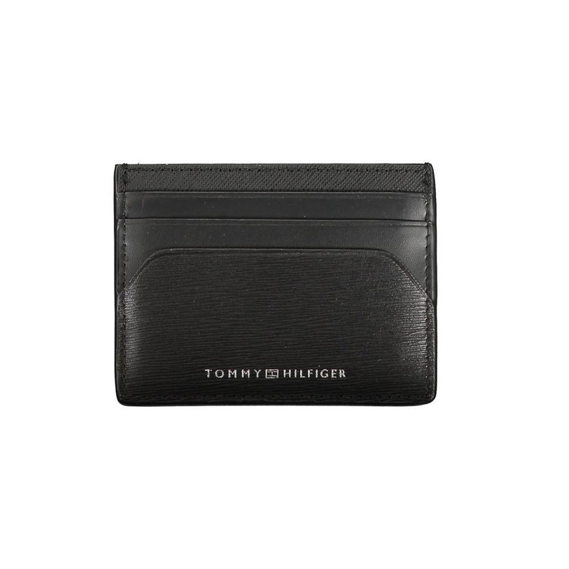 Black Leather Wallet-Tommy Hilfiger-LabelTerrace.com