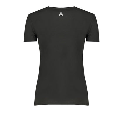 Black Organic Cotton Women T-Shirt-Patrizia Pepe-LabelTerrace.com