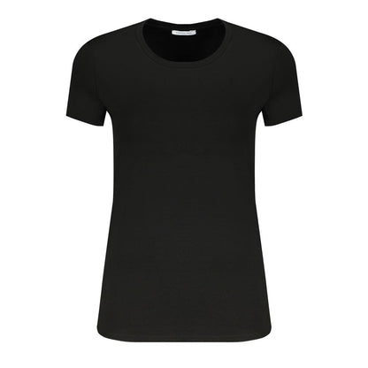 Black Organic Cotton Women T-Shirt-Patrizia Pepe-LabelTerrace.com