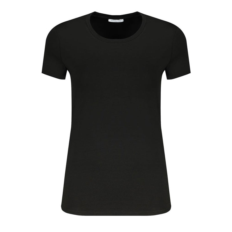 Black Organic Cotton Women T-Shirt-Patrizia Pepe-LabelTerrace.com