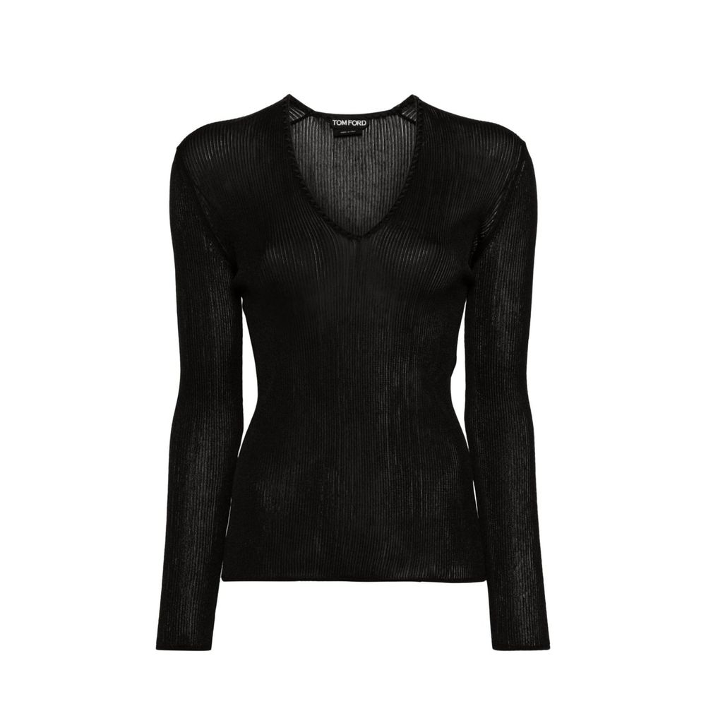 Sheer Fine-Ribbed Top-Tom Ford-LabelTerrace.com