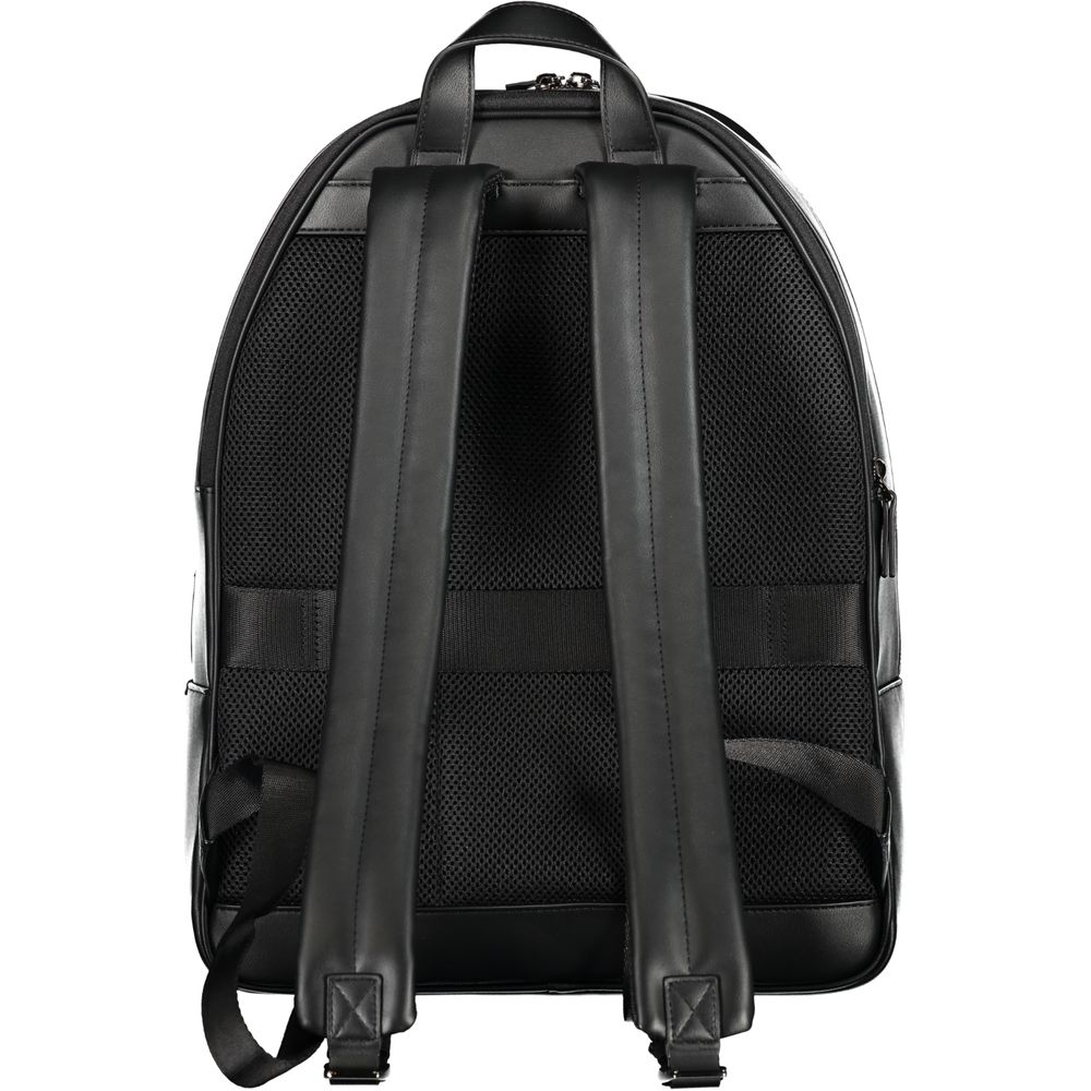 Black Polyester Backpack-Tommy Hilfiger-LabelTerrace.com