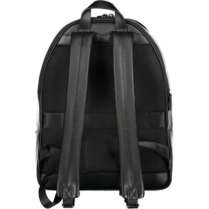 Black Polyester Backpack-Tommy Hilfiger-LabelTerrace.com