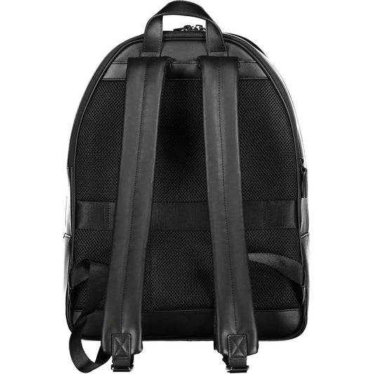 Black Polyester Backpack-Tommy Hilfiger-LabelTerrace.com