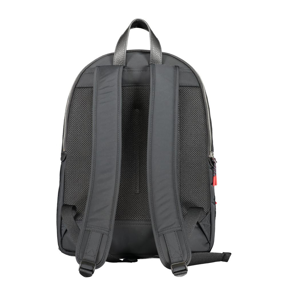 Black Polyester Backpack-Tommy Hilfiger-LabelTerrace.com