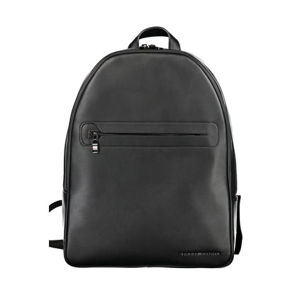 Black Polyester Backpack-Tommy Hilfiger-LabelTerrace.com