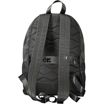 Black Polyester Men Backpack-Blauer-LabelTerrace.com