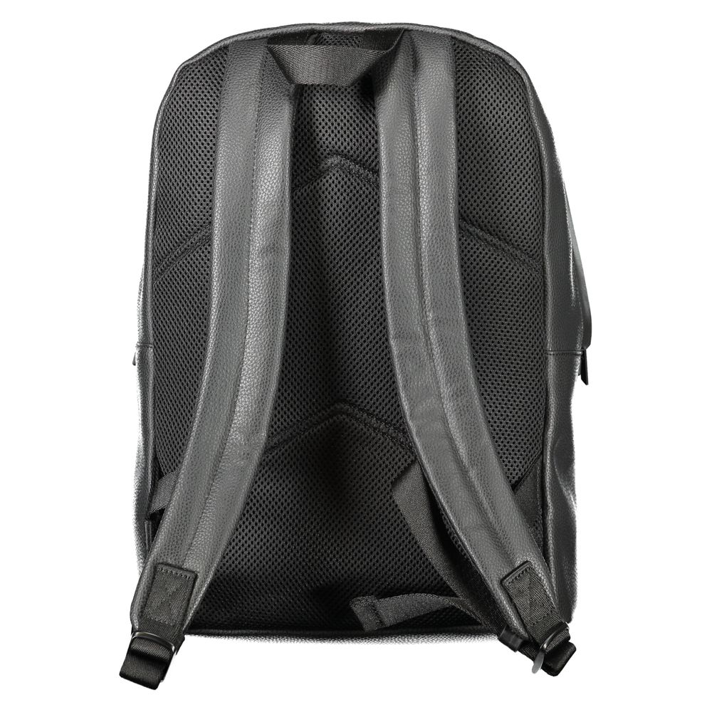 Black Polyester Men Backpack-Calvin Klein-LabelTerrace.com