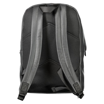 Black Polyester Men Backpack-Calvin Klein-LabelTerrace.com
