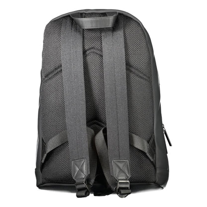 Black Polyester Men Backpack-Calvin Klein-LabelTerrace.com