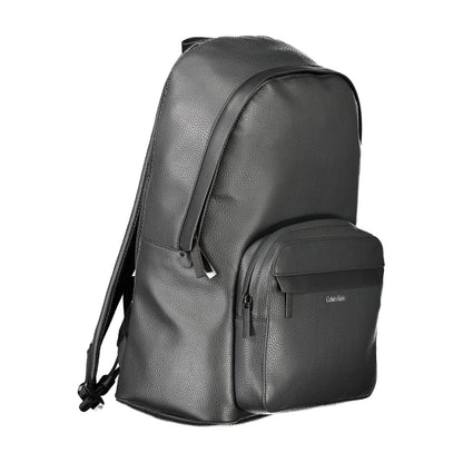 Black Polyester Men Backpack-Calvin Klein-LabelTerrace.com